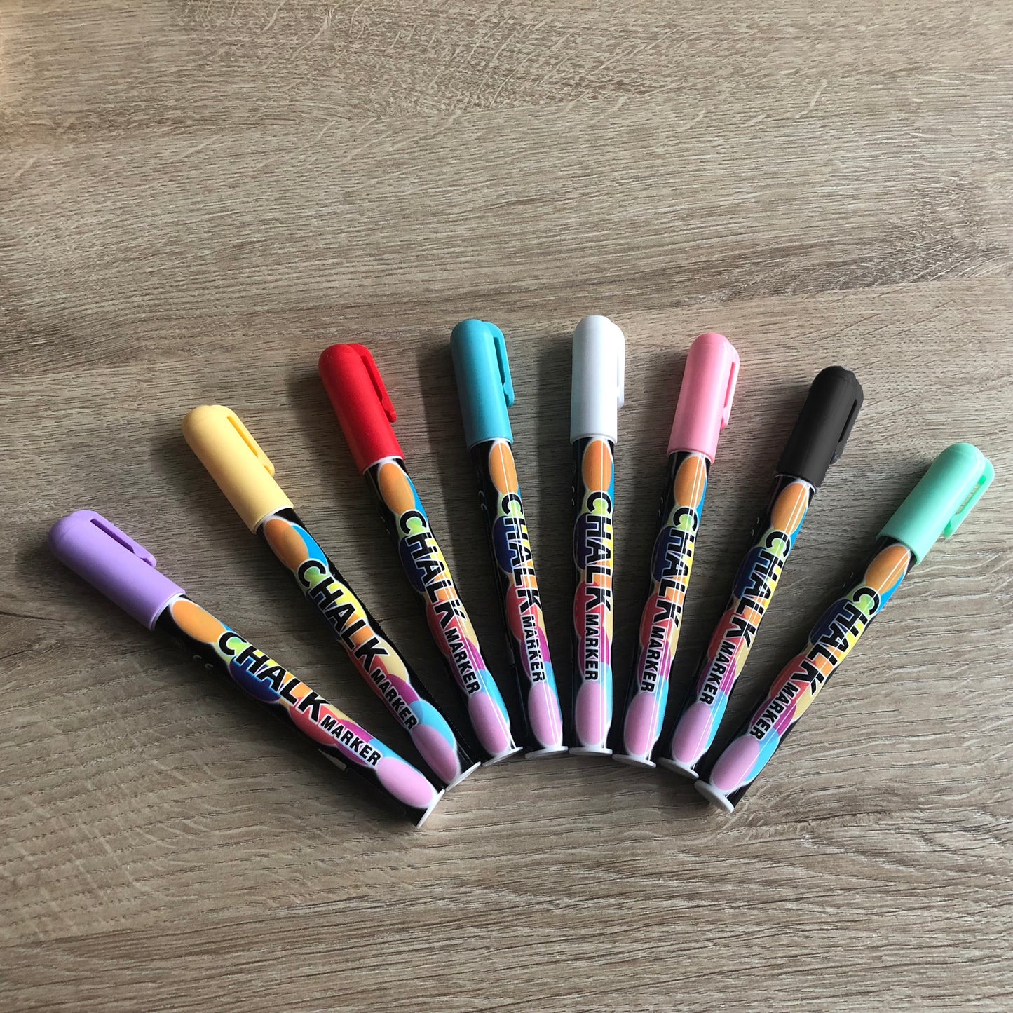 Set van 8 krijtstiften in pastelkleuren