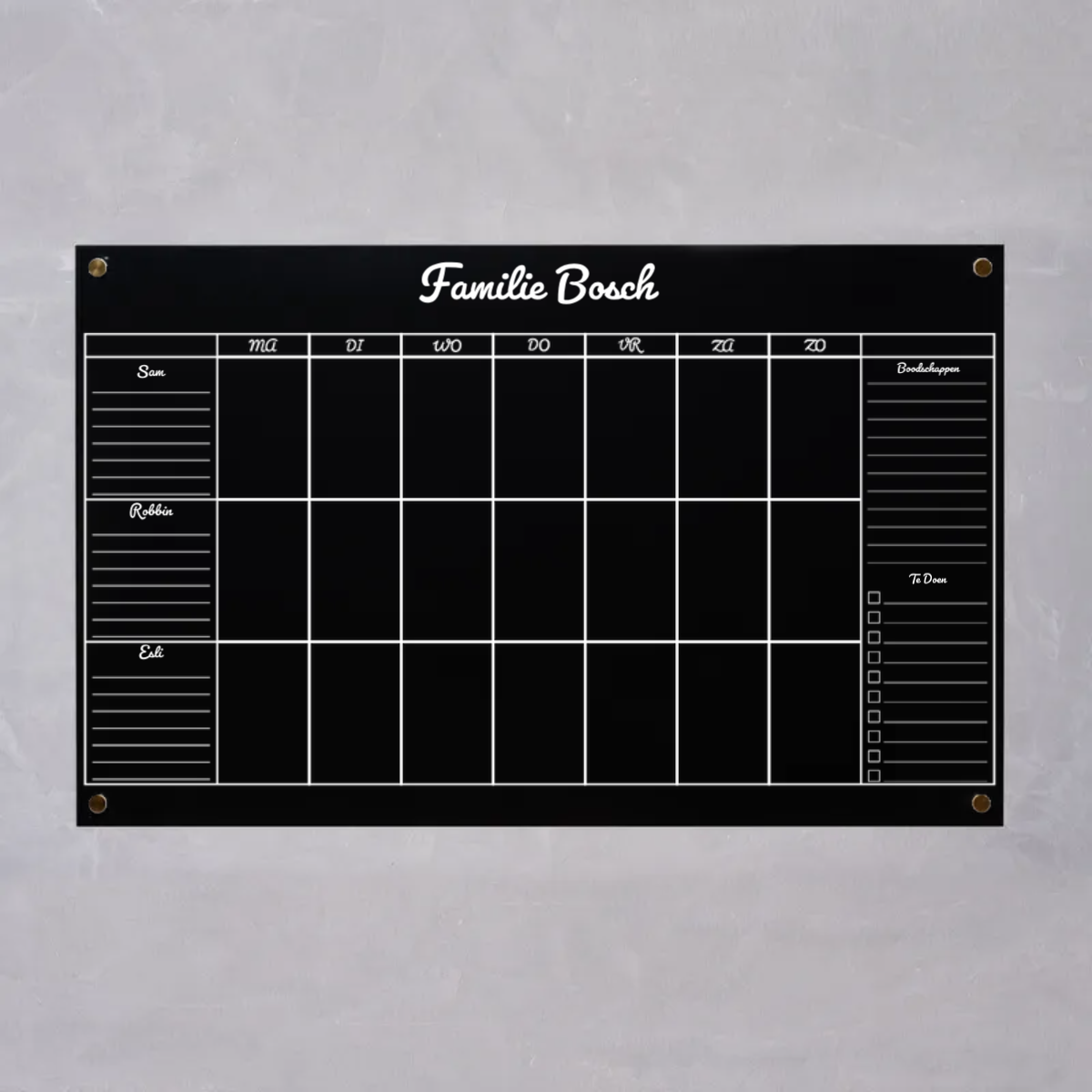The Magnet Shop Magnetische weekplanner, afwisbaar, magneetbord